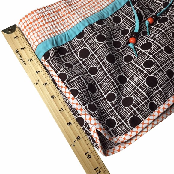 Roxy Size 11 Brown orange geometric board shorts Polyester Style L469569 - Picture 8 of 12